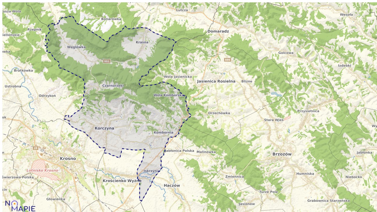 Mapa uzbrojenia terenu Korczyny